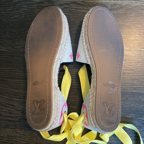 Louis Vuitton Canvas Monogram Starboard Wedge Espadrilles Rose Pop 2020 - Picture 5 of 5